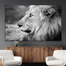 African Lion Wall Art Canvas Print – Majestic Wildlife