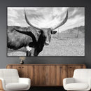 Cattle Wall Art Longhorn Cow Canvas Print