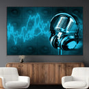 Music and Microphone Wall Art Canvas Print by MyGreatCanvas | Canvas Wall Art Prints | Photo Prints & Wall Decor