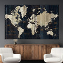 Antique Old World Map Wall Art Canvas Print