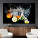 Kitchen Wall Art, Kitchen Fruits Art Canvas Print