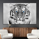 Black and White Tiger Wall Art Animal Canvas Print