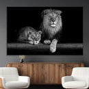 Lion Family Wall Art Canvas Print – Framed Majestic Wildlife by MyGreatCanvas | Canvas Wall Art Prints | Photo Prints & Wall Decor