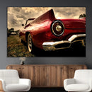 Red Classic Car Wall Art Canvas Print