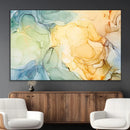 Green and Yellow Marble Fluid Effect Wall Art, Green and