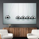 Newton's Cradle Wall Art Canvas Print, Framed Newton Cradle