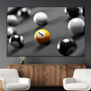 Wall Art Pool Table and Balls Canvas Print by MyGreatCanvas | Canvas Wall Art Prints | Photo Prints & Wall Decor