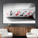 Framed Luck Poker Cards Canvas – Modern Triptych Wall Art,