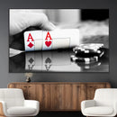 Aces Poker Art Poker Game Wall Art Canvas Print by MyGreatCanvas | Canvas Wall Art Prints | Photo Prints & Wall Decor