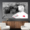Poker Game Cards Wall Art Canvas, Multi Panel Wall Art