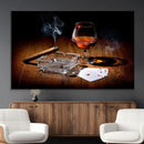 Whiskey Cigar Wall Art Canvas Print Kitchen Wall