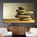 Fluvial Zen Stones Canvas Wall Art Print