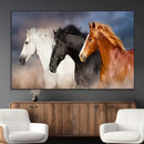 Animal Wall Art Three Horses Farmhouse Art Canvas, Framed by MyGreatCanvas | Canvas Wall Art Prints | Photo Prints & Wall Decor
