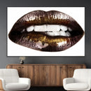 Close Up Lips Wall Art Canvas Print