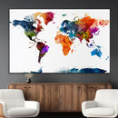 World Map Canvas Print – Detailed Map of the World Wall Art by MyGreatCanvas | Canvas Wall Art Prints | Photo Prints & Wall Decor