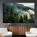 Misty Forest Wall Art Premium Canvas Print a Foggy and by MyGreatCanvas | Canvas Wall Art Prints | Photo Prints & Wall Decor