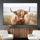 Scottish Serene Highland Cow Canvas Wall Art – Serene