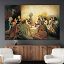 Last Supper Wall Art Canvas Print, Framed Jesus Painting Art