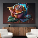 Abstract Rose Wall Art Canvas Print