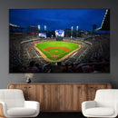 Truist Park Night Game Canvas Art - Atlanta Braves Stadium