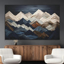 Rustic Mountain Landscape Wall Art Canvas Print – Framed 3D