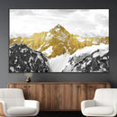 Gold Abstract Mountains Wall Art Print on Canvas, Nature