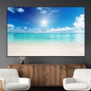 Blue Ocean Wall Art Canvas Print - Tranquil Ocean Paradise