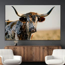Texas Bull Longhorn Wall Art Canvas Print for Farm House by MyGreatCanvas | Canvas Wall Art Prints | Photo Prints & Wall Decor