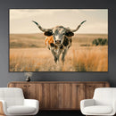 Texas Cow Wall Art Canvas Print for Farm House Wall Decor, by MyGreatCanvas | Canvas Wall Art Prints | Photo Prints & Wall Decor