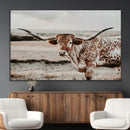 Texas Longhorn Canvas Wall Art Print – Majestic Western by MyGreatCanvas | Canvas Wall Art Prints | Photo Prints & Wall Decor