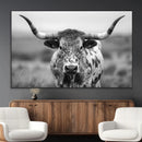 Texas Cow Longhorn Wall Art Canvas Print for Farm House Wall by MyGreatCanvas | Canvas Wall Art Prints | Photo Prints & Wall Decor
