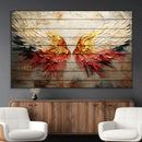 Abstract Angel Wings Canvas Wall Art – Framed and Ready to