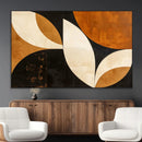 Geometric Abstract Wall Art Canvas Print, Mid Century Modern