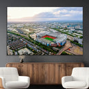 Old Trafford Manchester United Stadium Wall Art Canvas Print