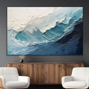 Ocean Wave Canvas Wall Art Print – Coastal Living Room Large