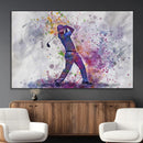 Watercolor Golf Swing Wall Art Canvas Print | Vibrant