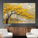 Yellow Blossom Tree Canvas Wall Art - Floral Abstract Modern