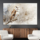 Barn Owl Wall Art | Watercolor Canvas Print | Perfect for