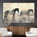 Vintage Horses Wall Art Canvas Print