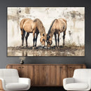 Vintage Horses Wall Art | Ready to Hang and Framed Triptych by MyGreatCanvas | Canvas Wall Art Prints | Photo Prints & Wall Decor