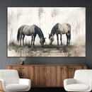 Chines Ink Style Vintage Horses Wall Art Canvas Print for by MyGreatCanvas | Canvas Wall Art Prints | Photo Prints & Wall Decor