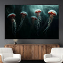 Abstract Jellyfish Wall Art Canvas Print