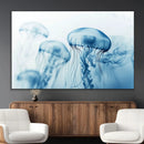 Blue Jellyfish Wall Art Canvas Print