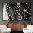 Winter Horse Snow Wall Art Canvas Print