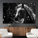 Winter Horse Wall Art | Black and White Horse Print | Ready by MyGreatCanvas | Canvas Wall Art Prints | Photo Prints & Wall Decor