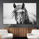 Western Wall Art | Black and White Winter Horse Wall Art | by MyGreatCanvas | Canvas Wall Art Prints | Photo Prints & Wall Decor