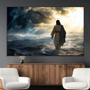 Jesus Walking Water Wall Art – Inspirational Christian