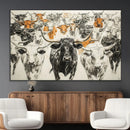 Texas Longhorn Wall Art Canvas Print – Herd Abstract Cow by MyGreatCanvas | Canvas Wall Art Prints | Photo Prints & Wall Decor