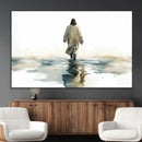 Abstract Jesus Wall Art Canvas Print, Christian Wall Art,