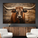 Longhorn Bull Wall Art | Canvas Print | Ready to Hang | by MyGreatCanvas | Canvas Wall Art Prints | Photo Prints & Wall Decor